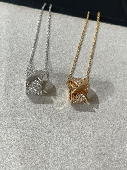 [Saipan]LIENS EVIDENCE DIAMOND PAVED NECKLACE