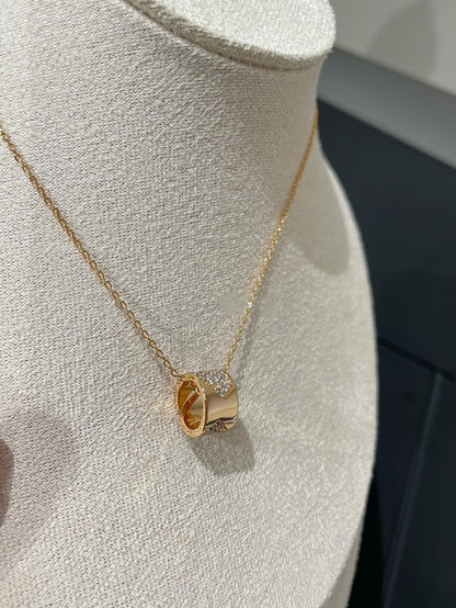 [Saipan]LIENS EVIDENCE DIAMOND PAVED NECKLACE