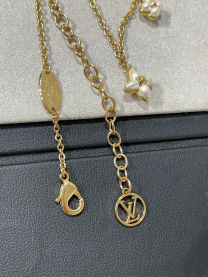 [Saipan]FLOWERGRAM GOLD MOP DOUBLE ROW NECKLACE