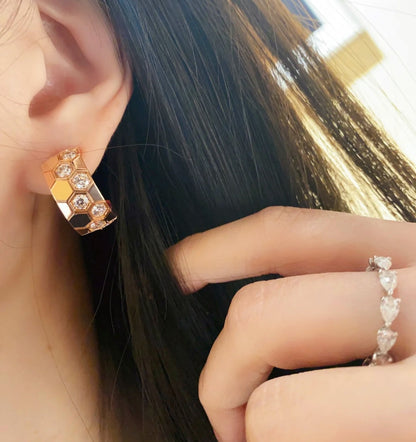 [Saipan]BEE LOVE DIAMOND HOOP EARRINGS