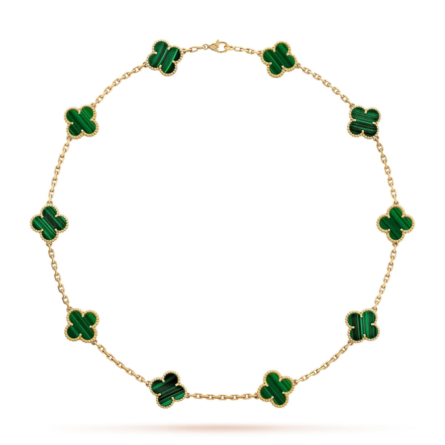 [Saipan]CLASSIC LUCKY 10-MOTIF CLOVER NECKLACE GOLD COLLECTION