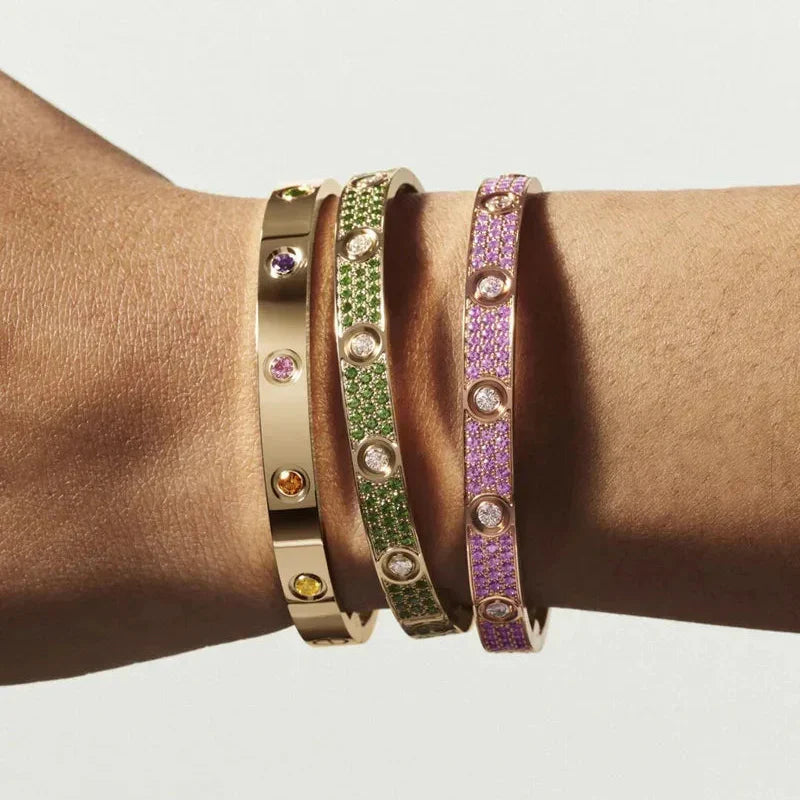 [Saipan]CLASSIC 6.1MM LOVE BRACELET 10-DIAMOND MULTICOLOR