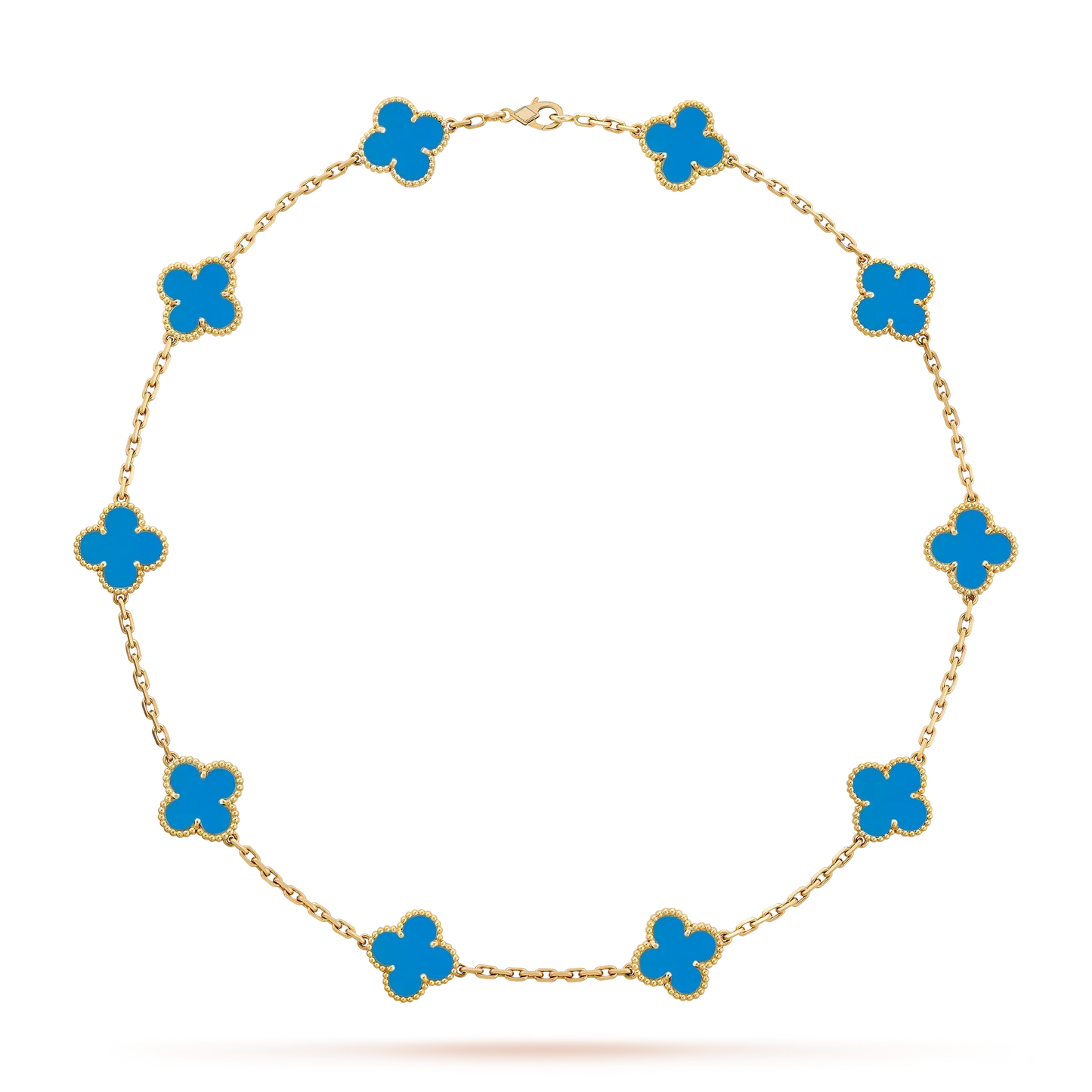 [Saipan]CLASSIC LUCKY 10-MOTIF CLOVER NECKLACE GOLD COLLECTION
