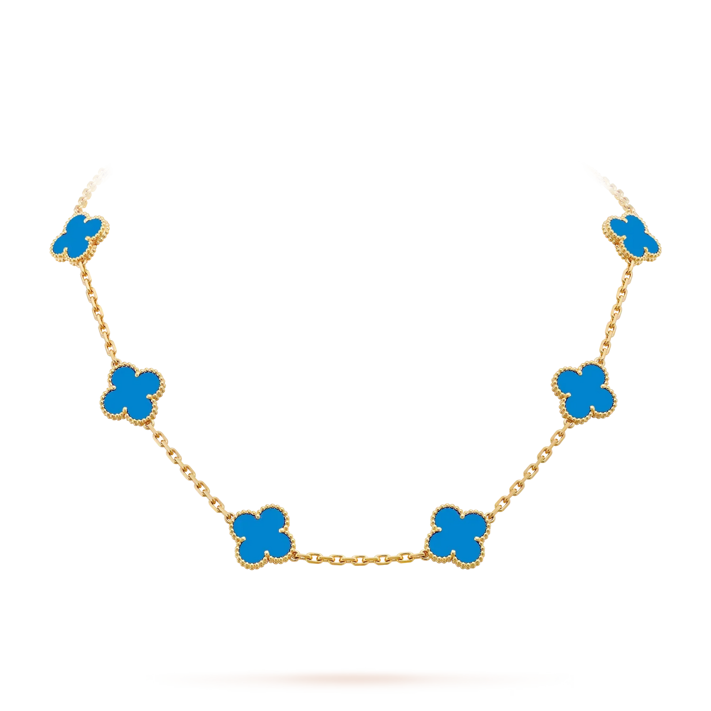 [Saipan]CLASSIC LUCKY 10-MOTIF CLOVER NECKLACE GOLD COLLECTION