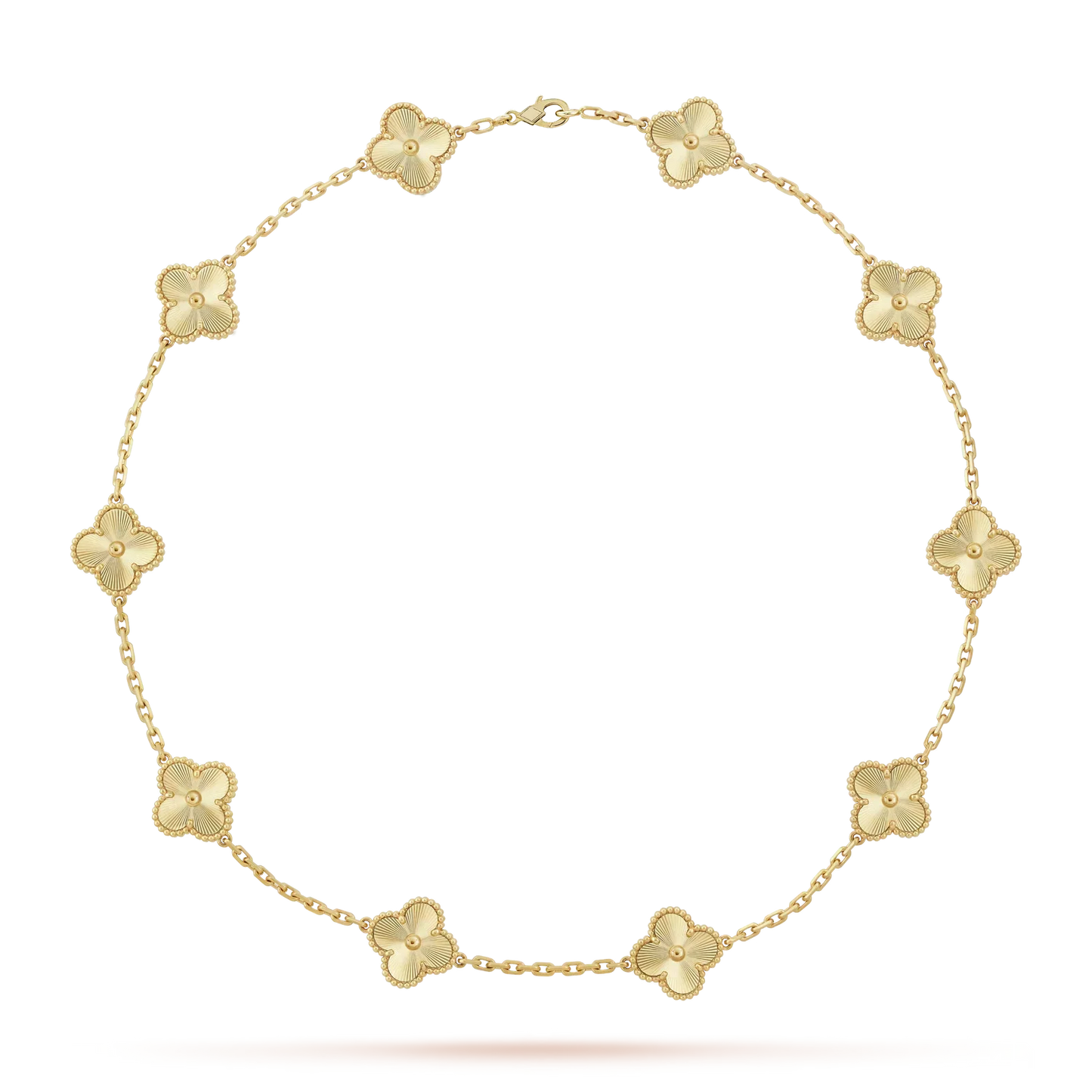 [Saipan]CLASSIC LUCKY 10-MOTIF CLOVER NECKLACE GOLD COLLECTION