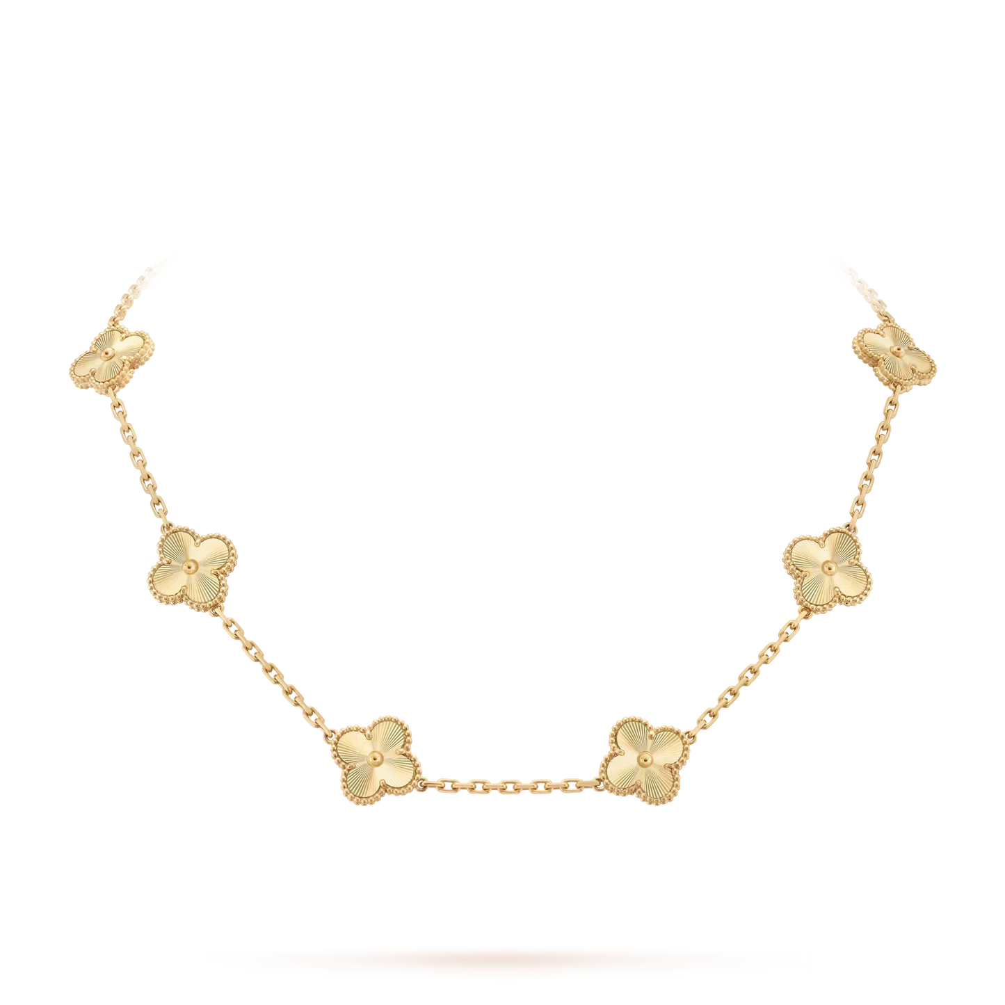 [Saipan]CLASSIC LUCKY 10-MOTIF CLOVER NECKLACE GOLD COLLECTION
