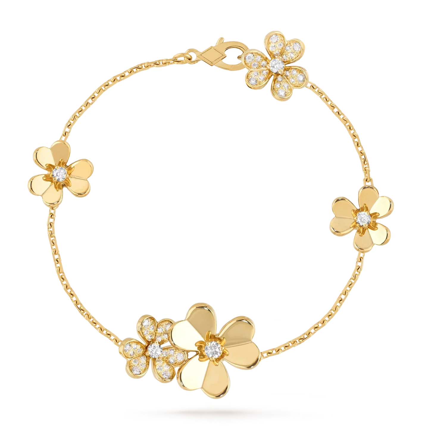 [Saipan]LUMINOUS BLOSSOM 5-MOTIF CHARM BRACELET
