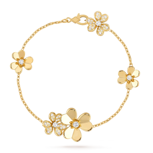 [Saipan]LUMINOUS BLOSSOM 5-MOTIF CHARM BRACELET
