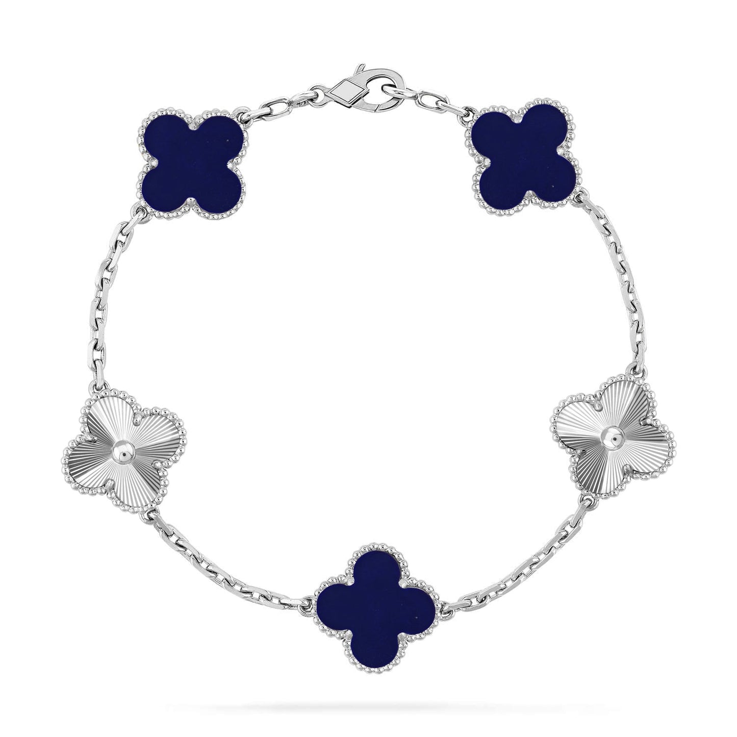 [Saipan]LUCKY CLOVER 5-MOTIF BRACELET - LAPIS LAZULI COLLECTION