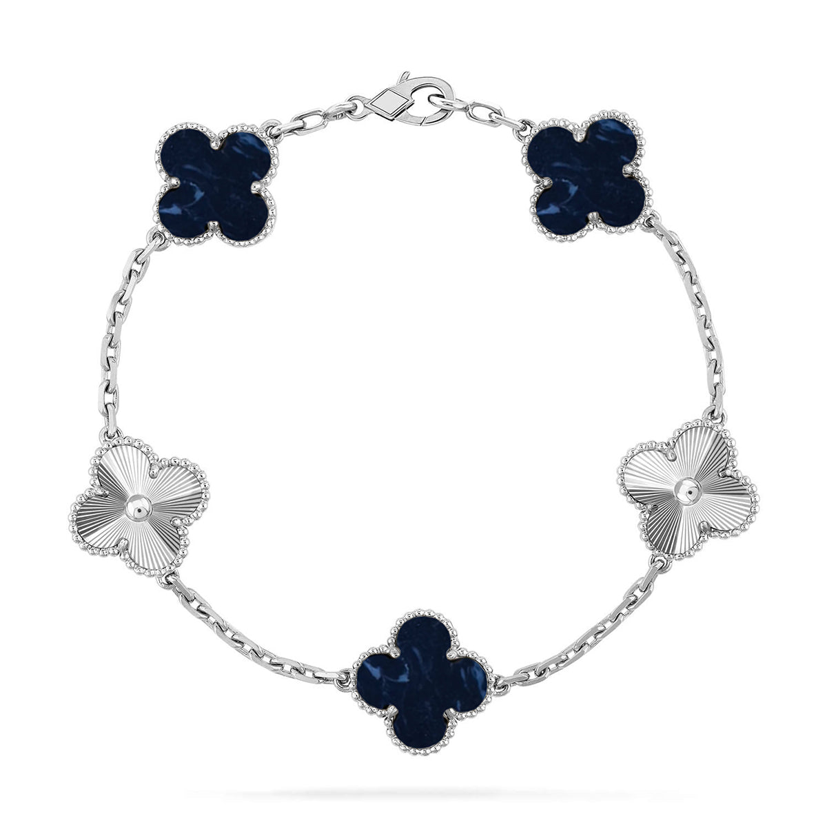 [Saipan]LUCKY CLOVER 5-MOTIF BRACELET - PIETERSITE COLLECTION
