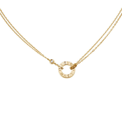 [Saipan]LOVE CIRCULAR PENDANT 2-DIAMOND NECKLACE
