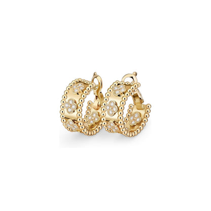 [Saipan]KALEIDOSCOPE CLOVER HOOP EARRINGS
