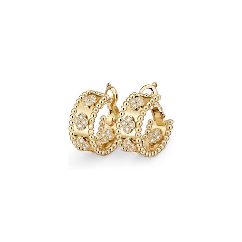 [Saipan]KALEIDOSCOPE CLOVER HOOP EARRINGS