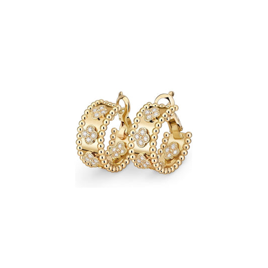 [Saipan]KALEIDOSCOPE CLOVER HOOP EARRINGS