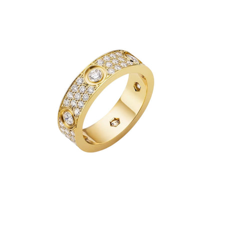 [Saipan]LOVE 5.5MM FULL-PAVÉ 6-DIAMOND RING