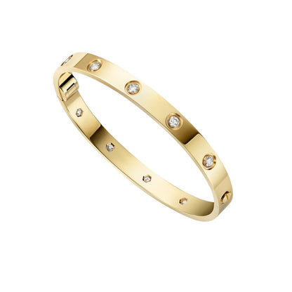 [Saipan]CLASSIC 6.1MM LOVE SINGLE-SCREW CLOSURE BANGLE - 10-DIAMOND