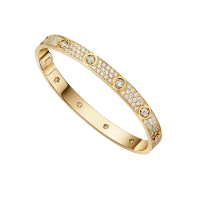 [Saipan]CLASSIC 6.1MM LOVE BANGLE - 10-DIAMOND FULL PAVÉ