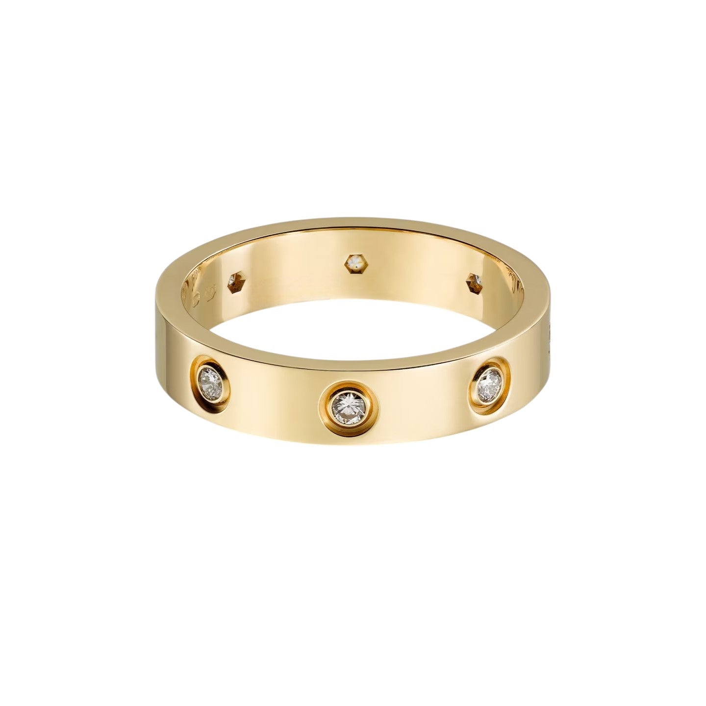 [Saipan]LOVE 4MM 8 DIAMONDS RING