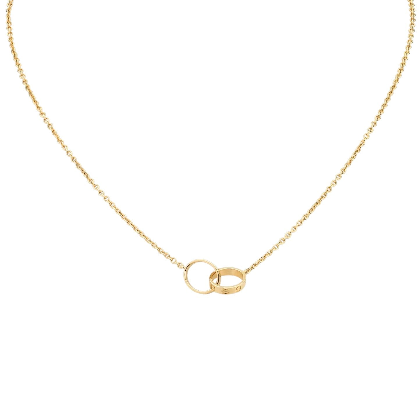[Saipan]LOVE DOUBLE-RING PENDANT NECKLACE
