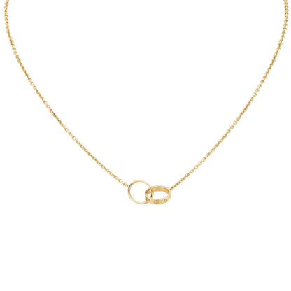[Saipan]LOVE DOUBLE-RING PENDANT NECKLACE