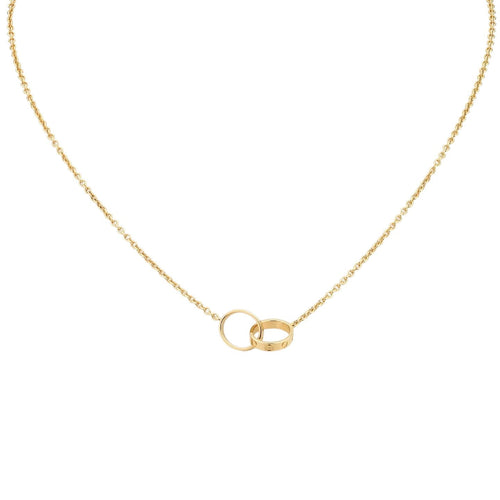 [Saipan]LOVE DOUBLE-RING PENDANT NECKLACE