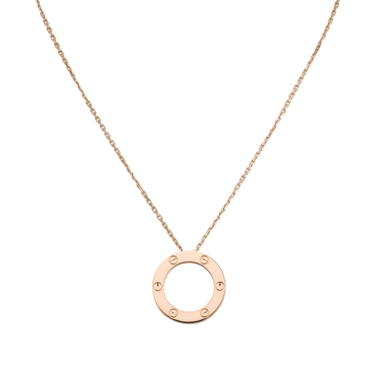 [Saipan]LOVE LARGE CIRCULAR PENDANT NECKLACE