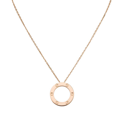 [Saipan]LOVE LARGE CIRCULAR PENDANT NECKLACE