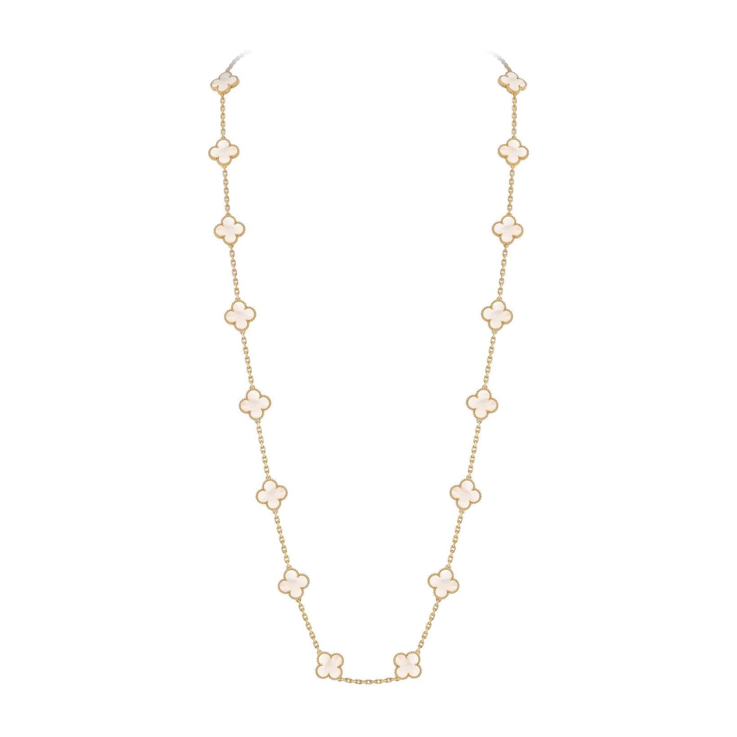 [Saipan]CLASSIC 20-MOTIF LUCKY CLOVER LONG NECKLACE GOLD COLLECTION