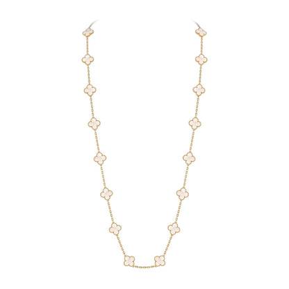 [Saipan]CLASSIC 20-MOTIF LUCKY CLOVER LONG NECKLACE GOLD COLLECTION