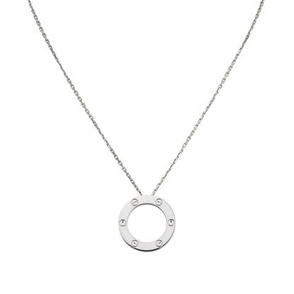 [Saipan]LOVE LARGE CIRCULAR PENDANT NECKLACE