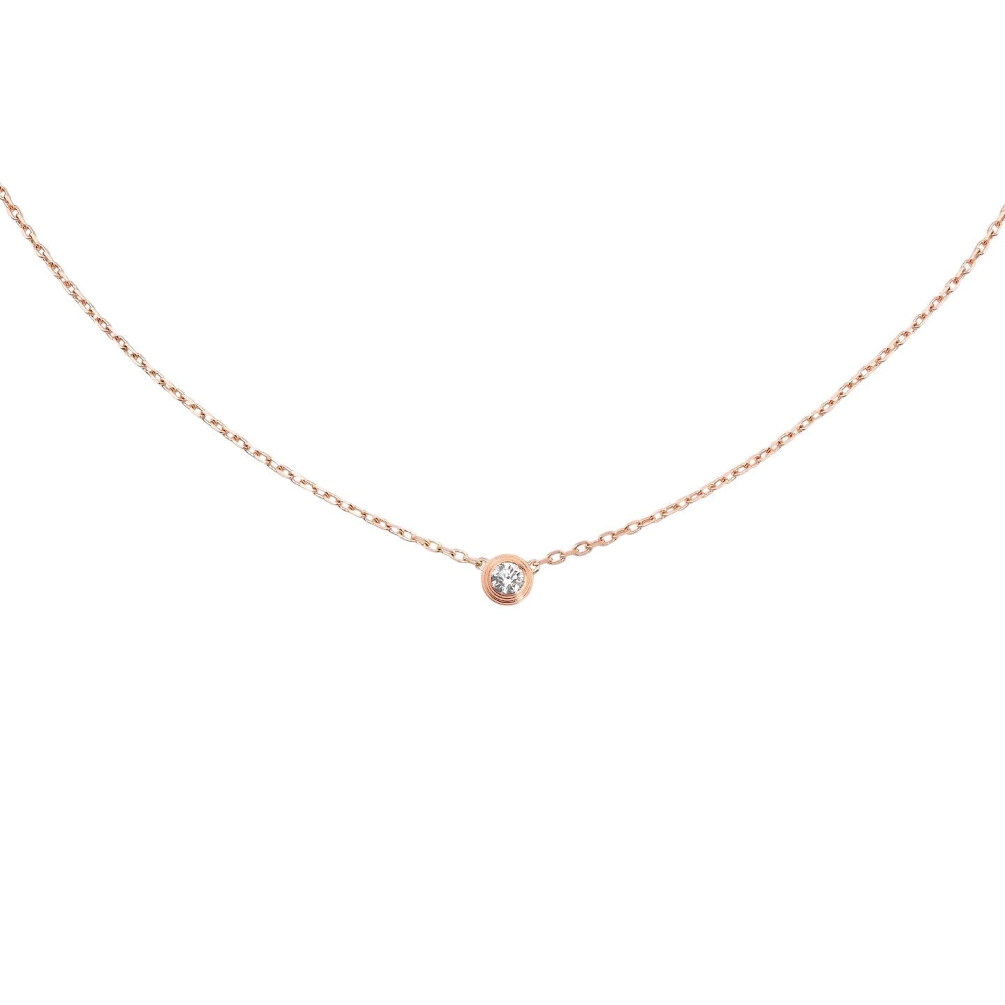 [Saipan]LOVE SCREW PENDANT SINGLE DIAMOND NECKLACE