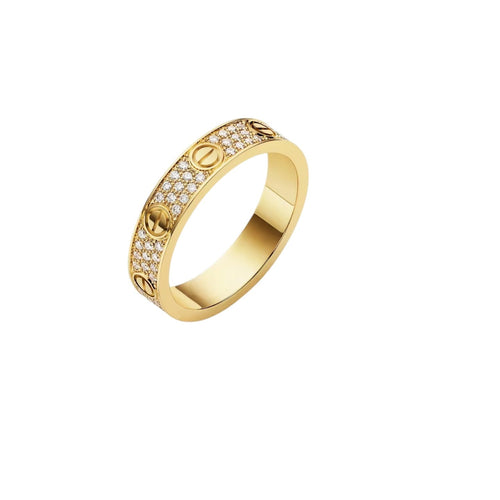 [Saipan]LOVE 4MM PAVÉ DIAMOND RING
