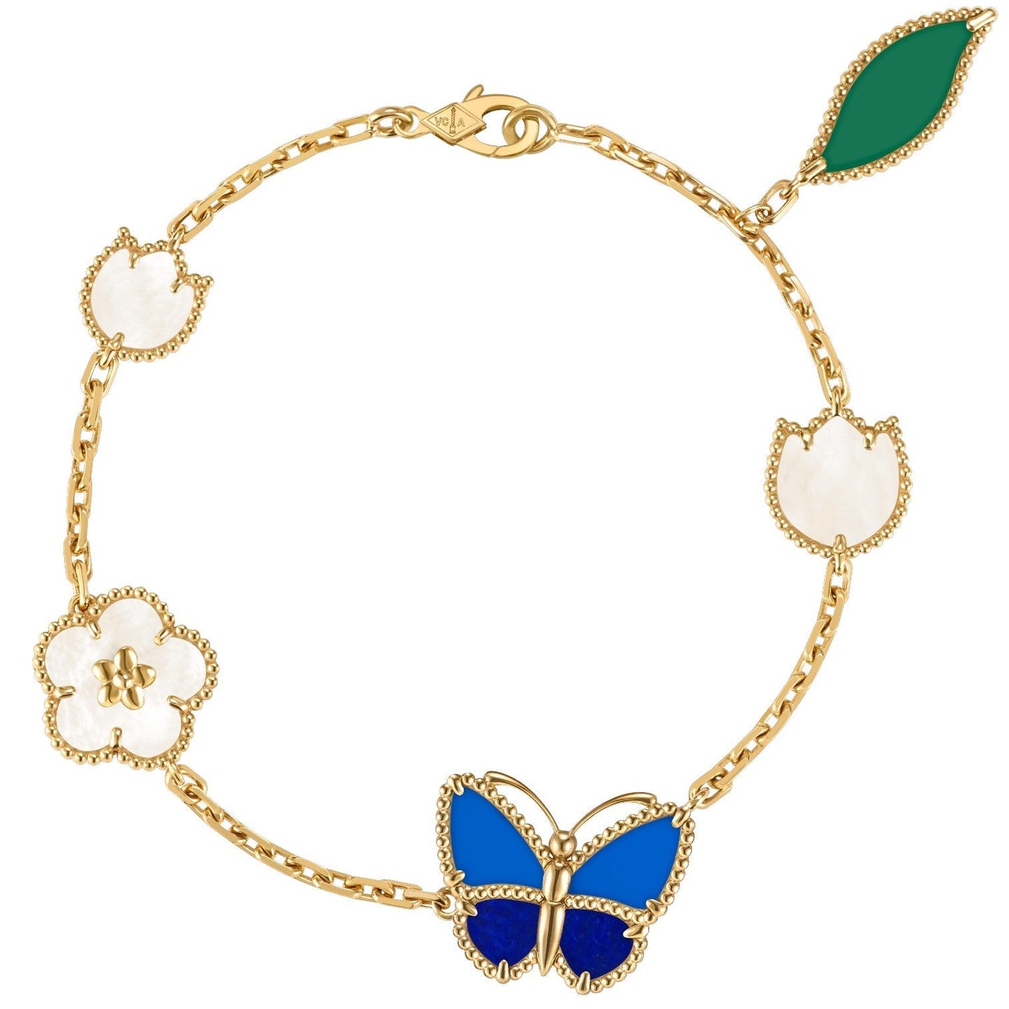 [Saipan]SPRING ENCHANTMENT BUTTERFLY & FLORAL CHARM BRACELET