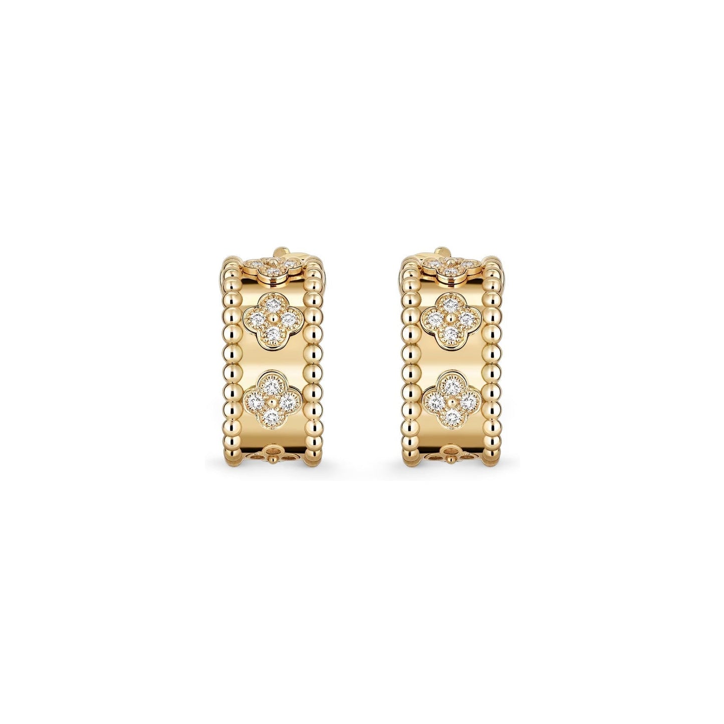 [Saipan]KALEIDOSCOPE CLOVER HOOP EARRINGS