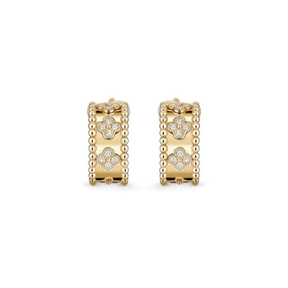 [Saipan]KALEIDOSCOPE CLOVER HOOP EARRINGS