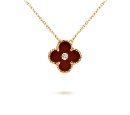 [Saipan]LIMITED EDITION CHRISTMAS CLOVER FLOWER NECKLACE - 15MM ANNUAL COLLECTIBLE PENDANT
