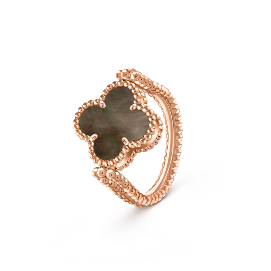 [Saipan]LUCKY CLOVER ROSE GOLD REVERSIBLE RING