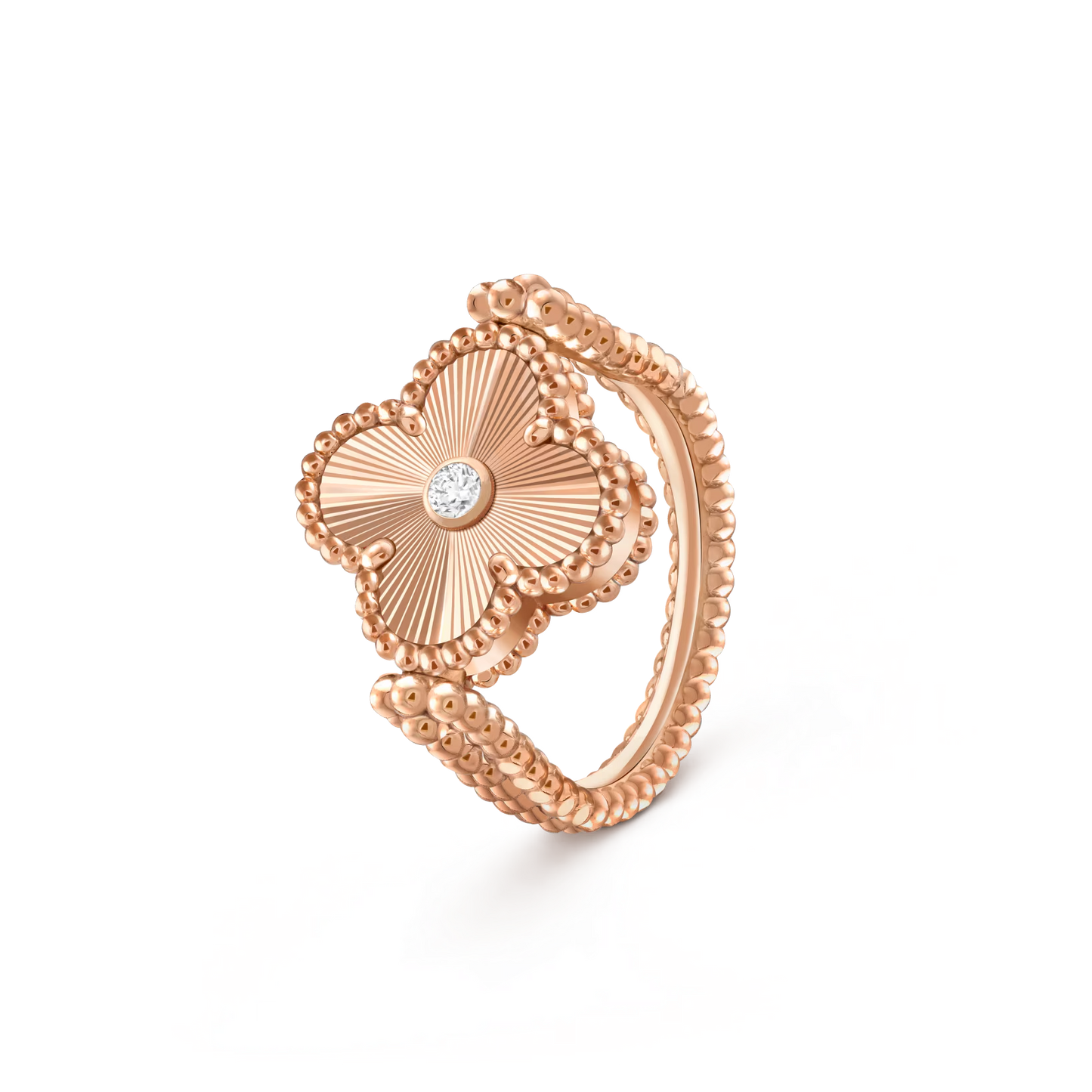 [Saipan]LUCKY CLOVER ROSE GOLD REVERSIBLE RING