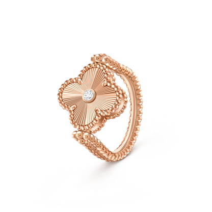 [Saipan]LUCKY CLOVER ROSE GOLD REVERSIBLE RING
