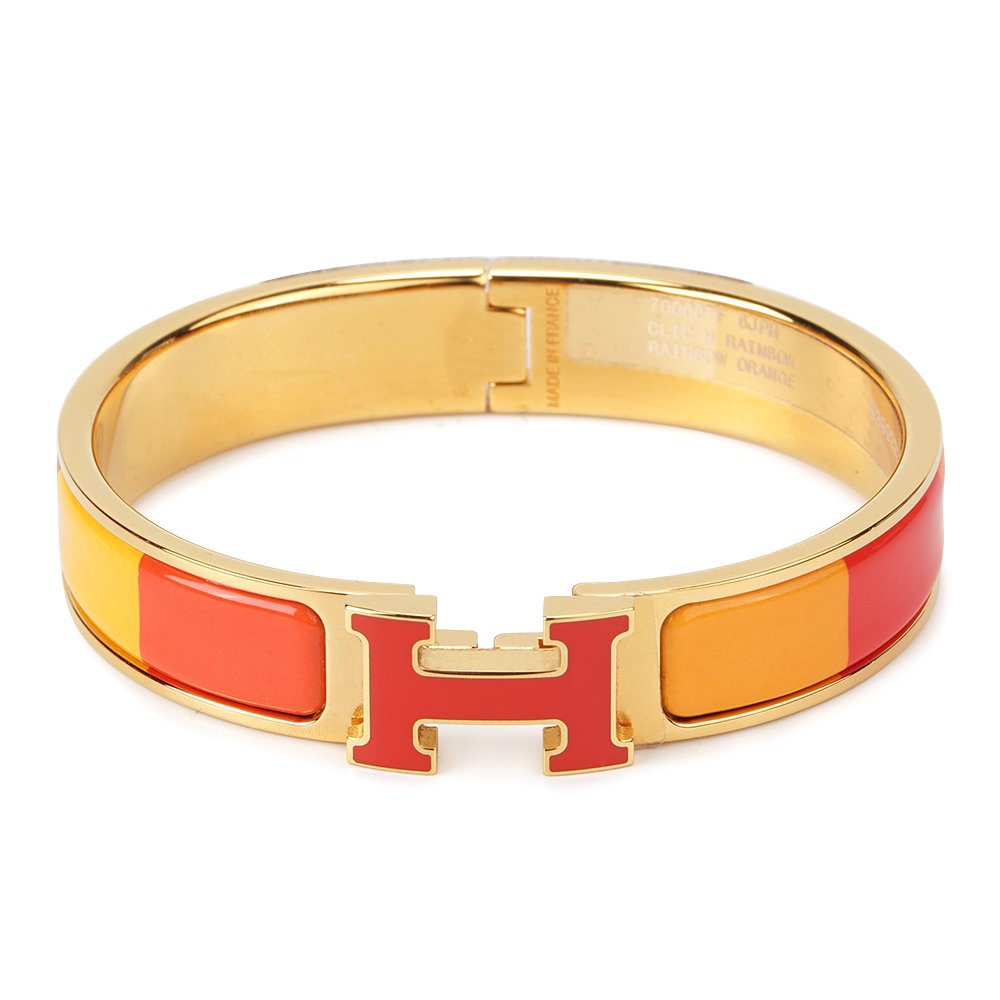 [Saipan]H BRACELET ORANGE RAINBOW CERAMIC