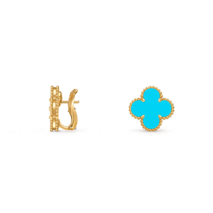 [Saipan]15MM CLOVER FLOWER STUD EARRINGS GOLD COLLECTION