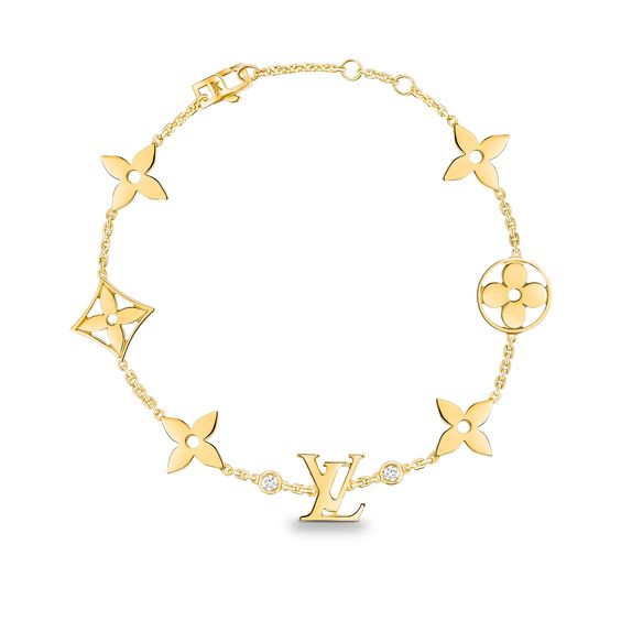 [Saipan]STAR AND SUN 7 MOTIFS GOLD BRACELET
