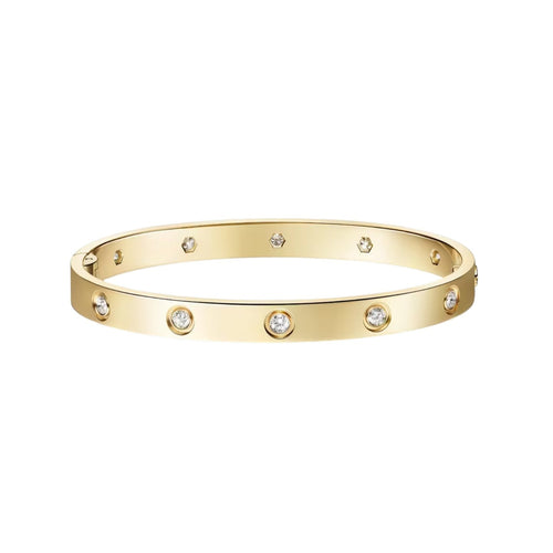 [Saipan]CLASSIC 6.1MM LOVE SINGLE-SCREW CLOSURE BANGLE - 10-DIAMOND