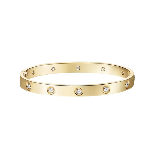 [Saipan]CLASSIC 6.1MM LOVE SINGLE-SCREW CLOSURE BANGLE - 10-DIAMOND