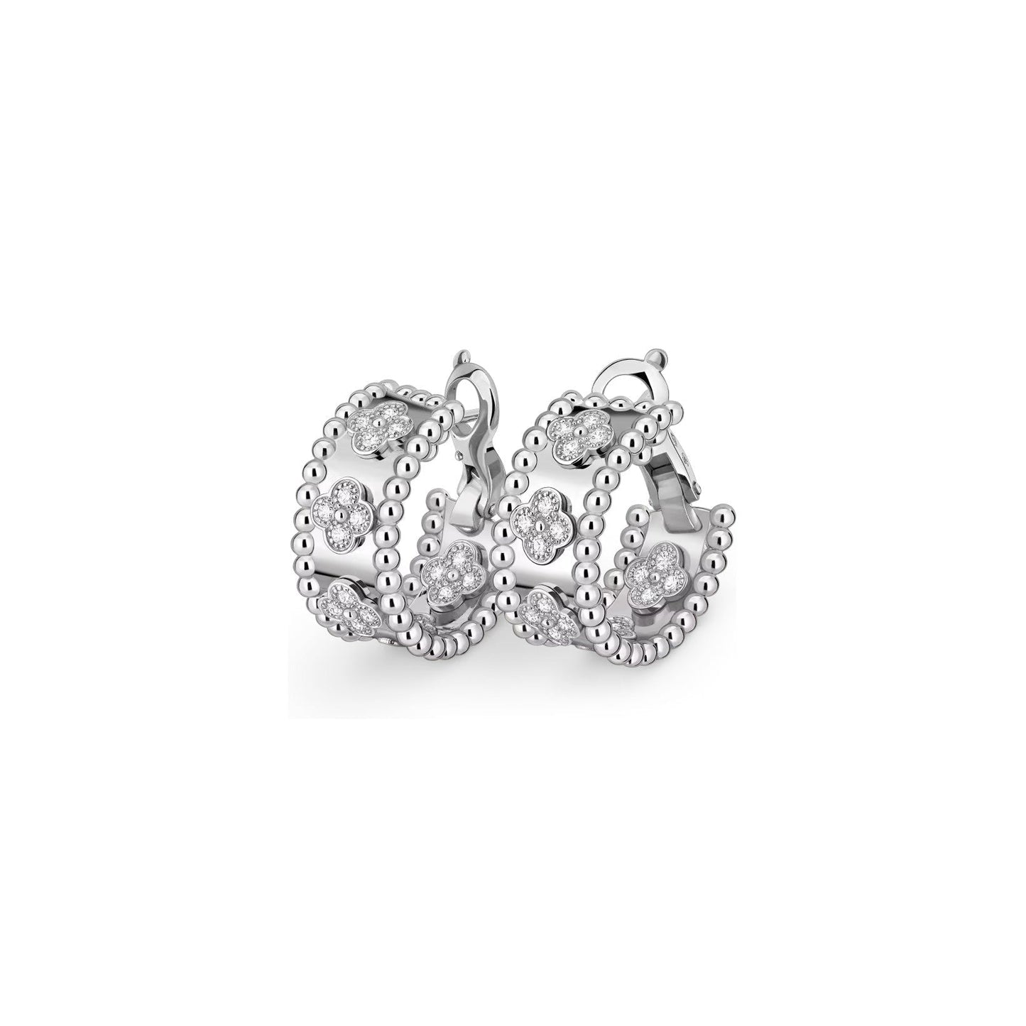 [Saipan]KALEIDOSCOPE CLOVER HOOP EARRINGS