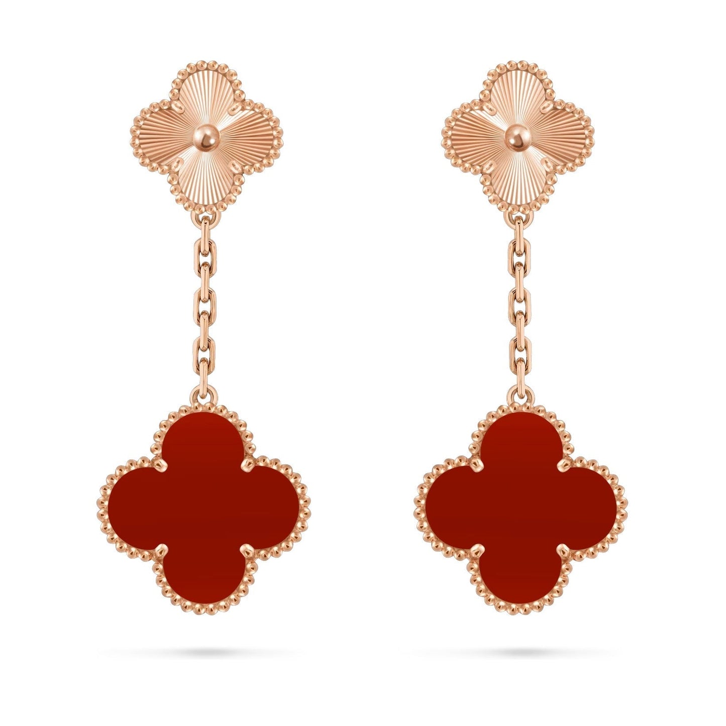 [Saipan]CLOVER DUAL-MOTIF STATEMENT STUD EARRINGS - DOUBLE-CHARM COLLECTION