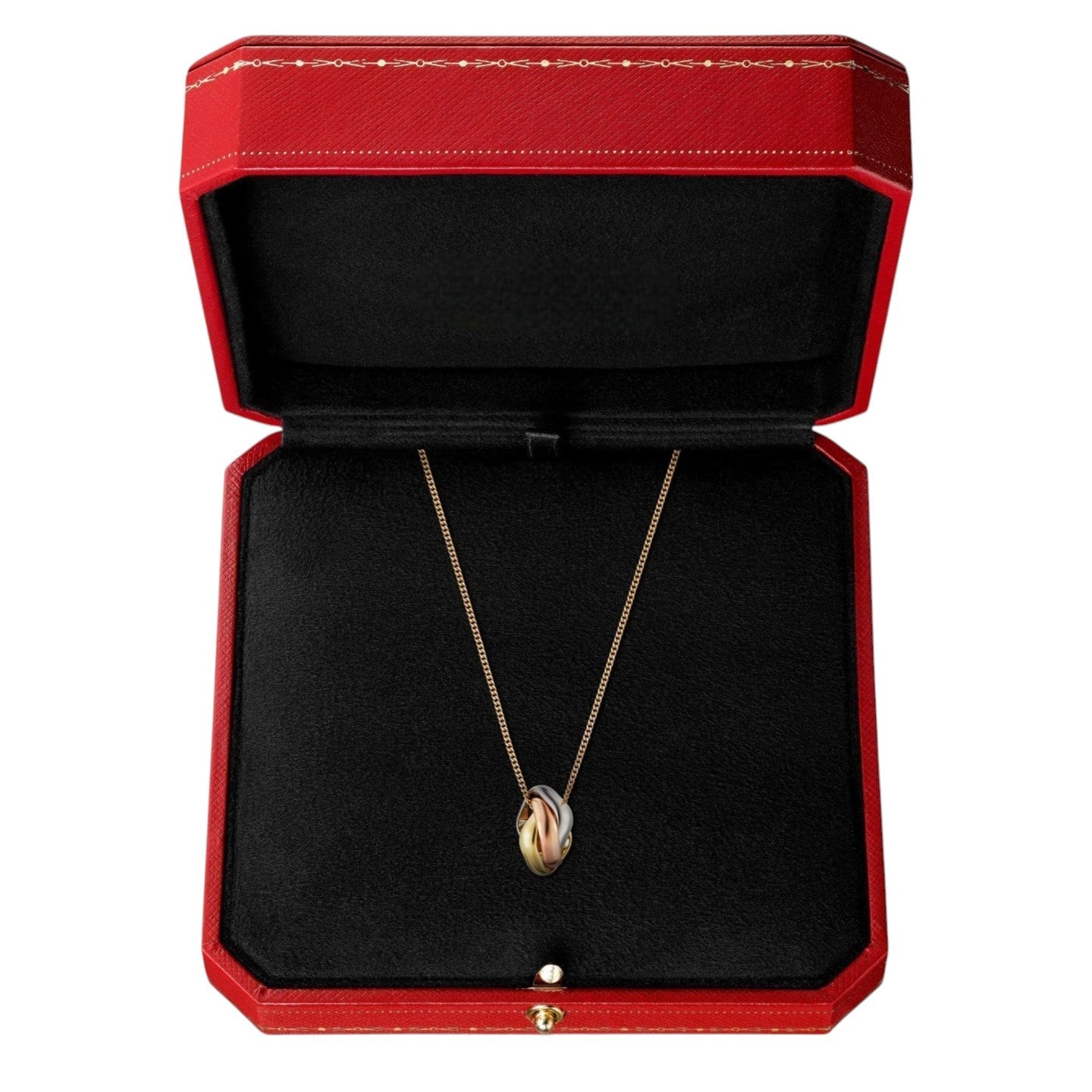 [Saipan]TRI-COLOR SQUARE RING NECKLACE