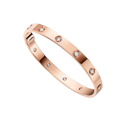 [Saipan]CLASSIC 6.1MM LOVE SINGLE-SCREW CLOSURE BANGLE - 10-DIAMOND