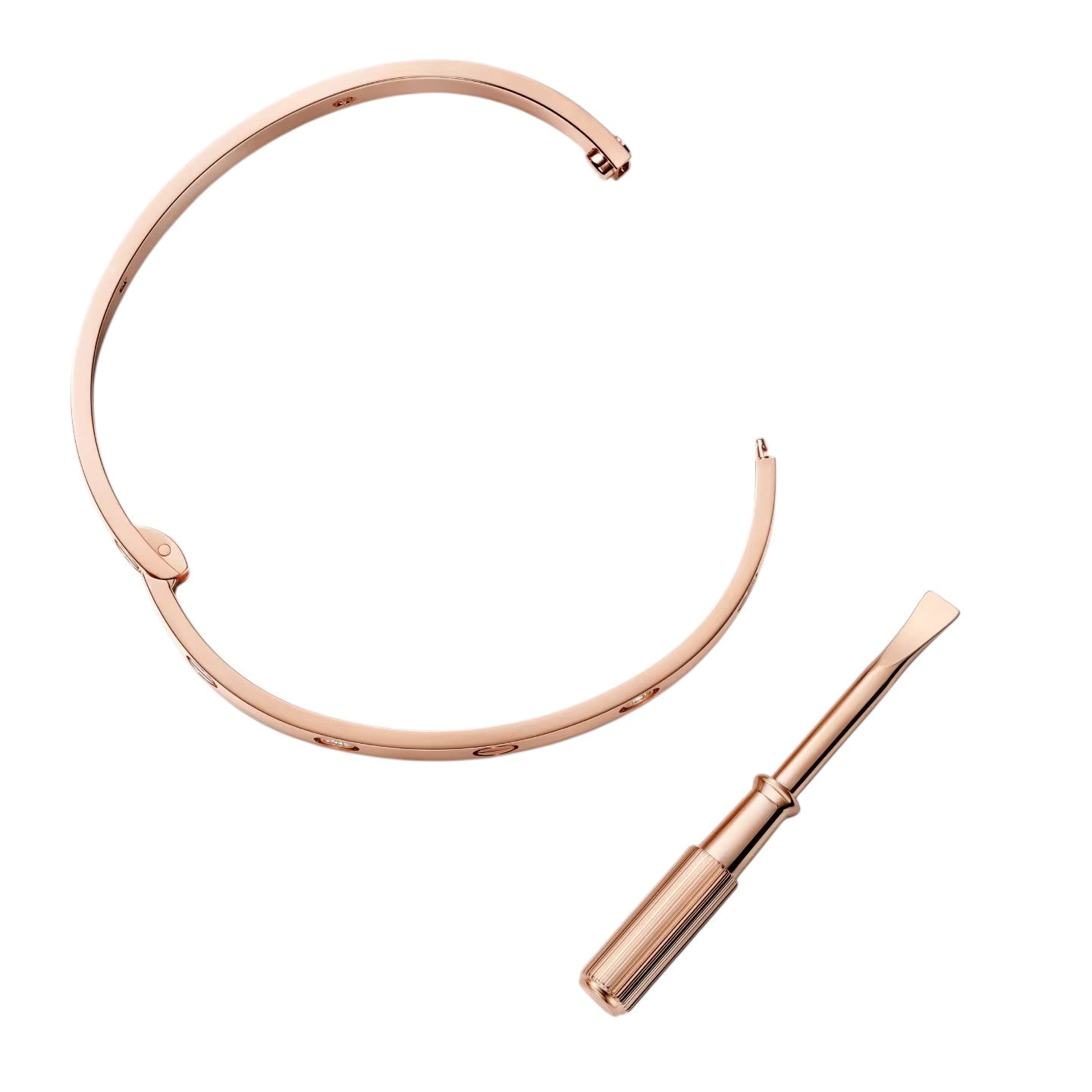 [Saipan]CLASSIC 6.1MM LOVE SINGLE-SCREW CLOSURE BANGLE - 4-DIAMOND