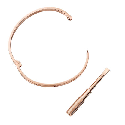 [Saipan]CLASSIC 6.1MM LOVE SINGLE-SCREW CLOSURE BANGLE - 4-DIAMOND